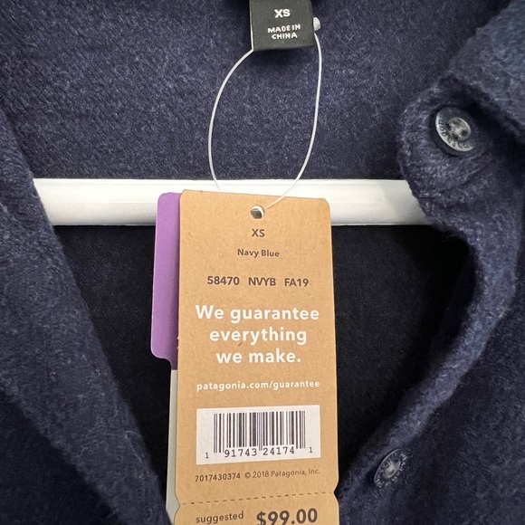 Patagonia Navy Flannel Dress - Picture 2 of 2